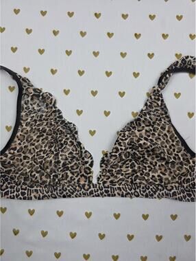 Victorias Secret Pink Animal print Leopard Small Bralette Bra Top Tank